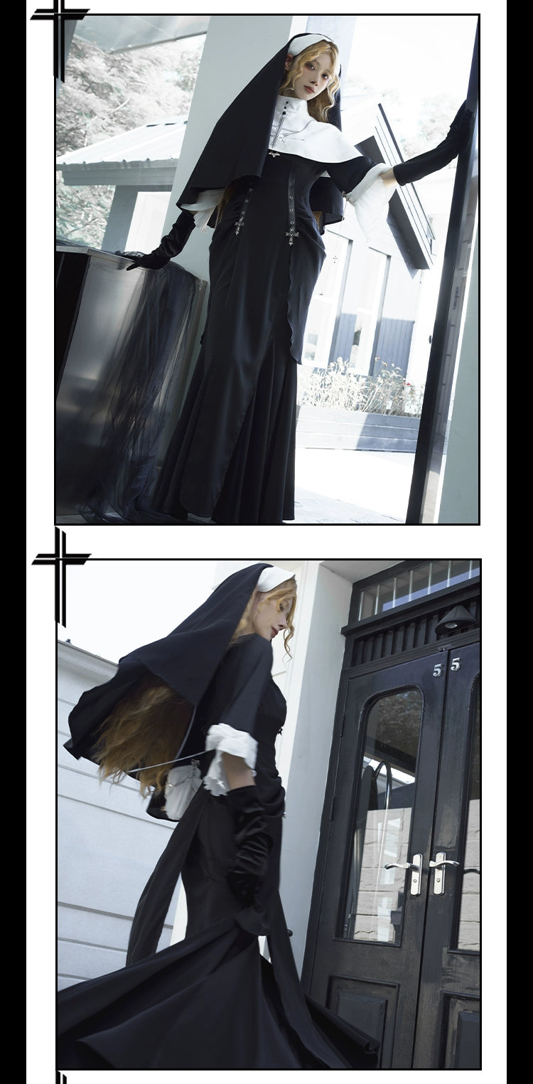 シスター風マーメイドワンピース 単品＆フルセット