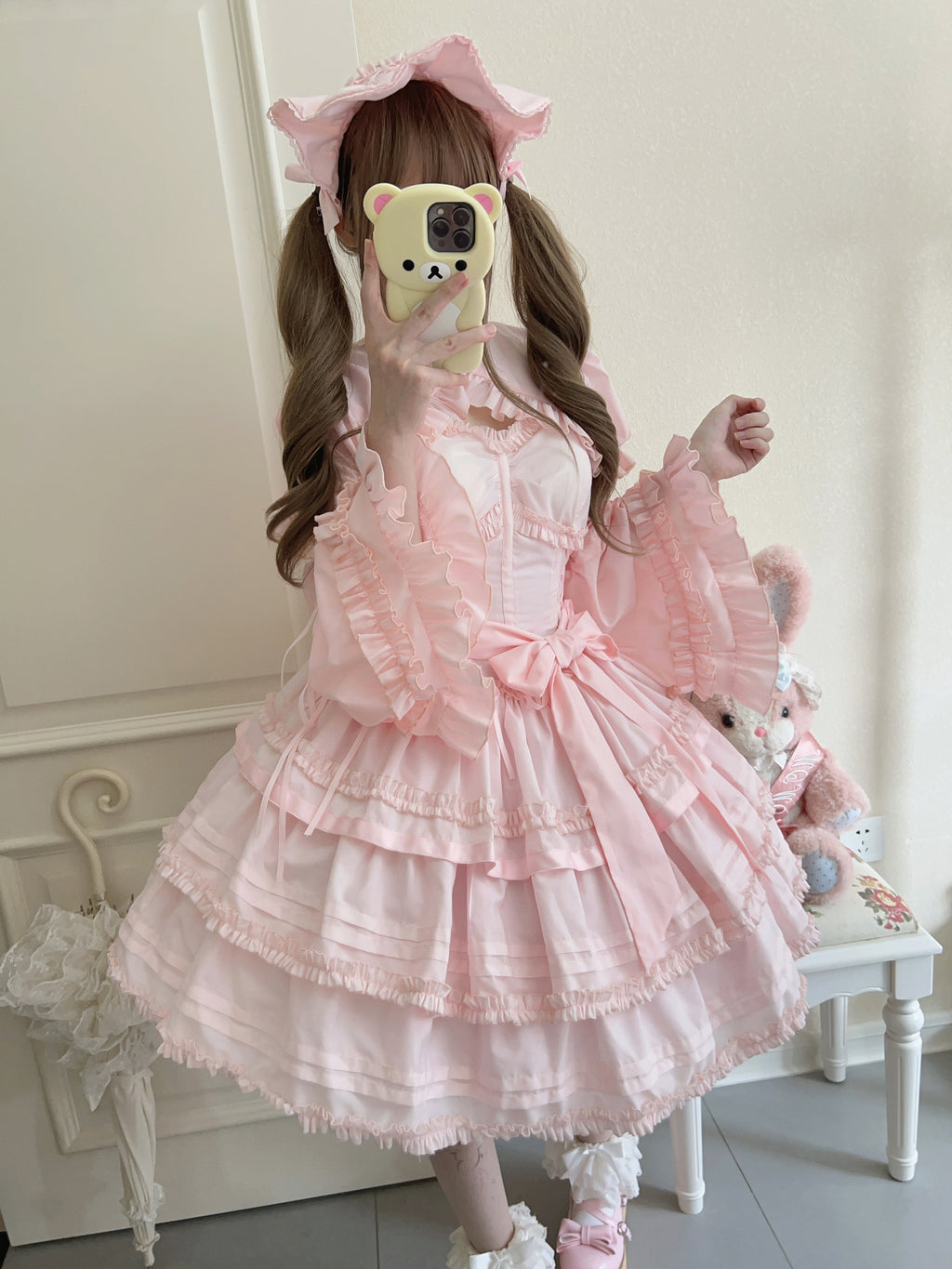 Lilith Rose Garden バラのコサージュ付ジャンパースカート