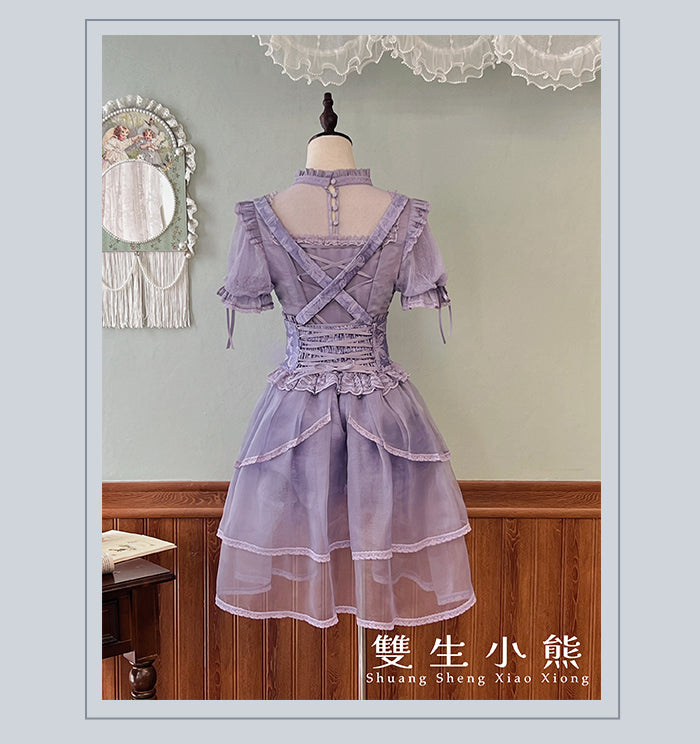 【受注予約4/28まで】Camellia Dream ヴェール付サスペンダーショートパンツ