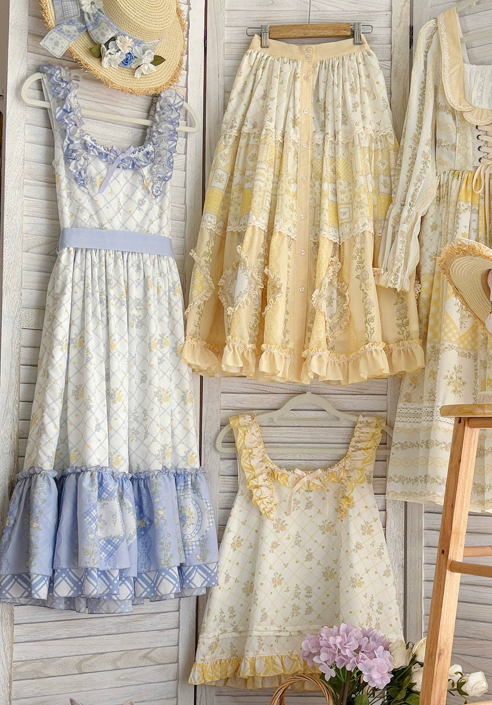 【受注予約7/14まで】Pathwork Garden カントリー風プリントスカート