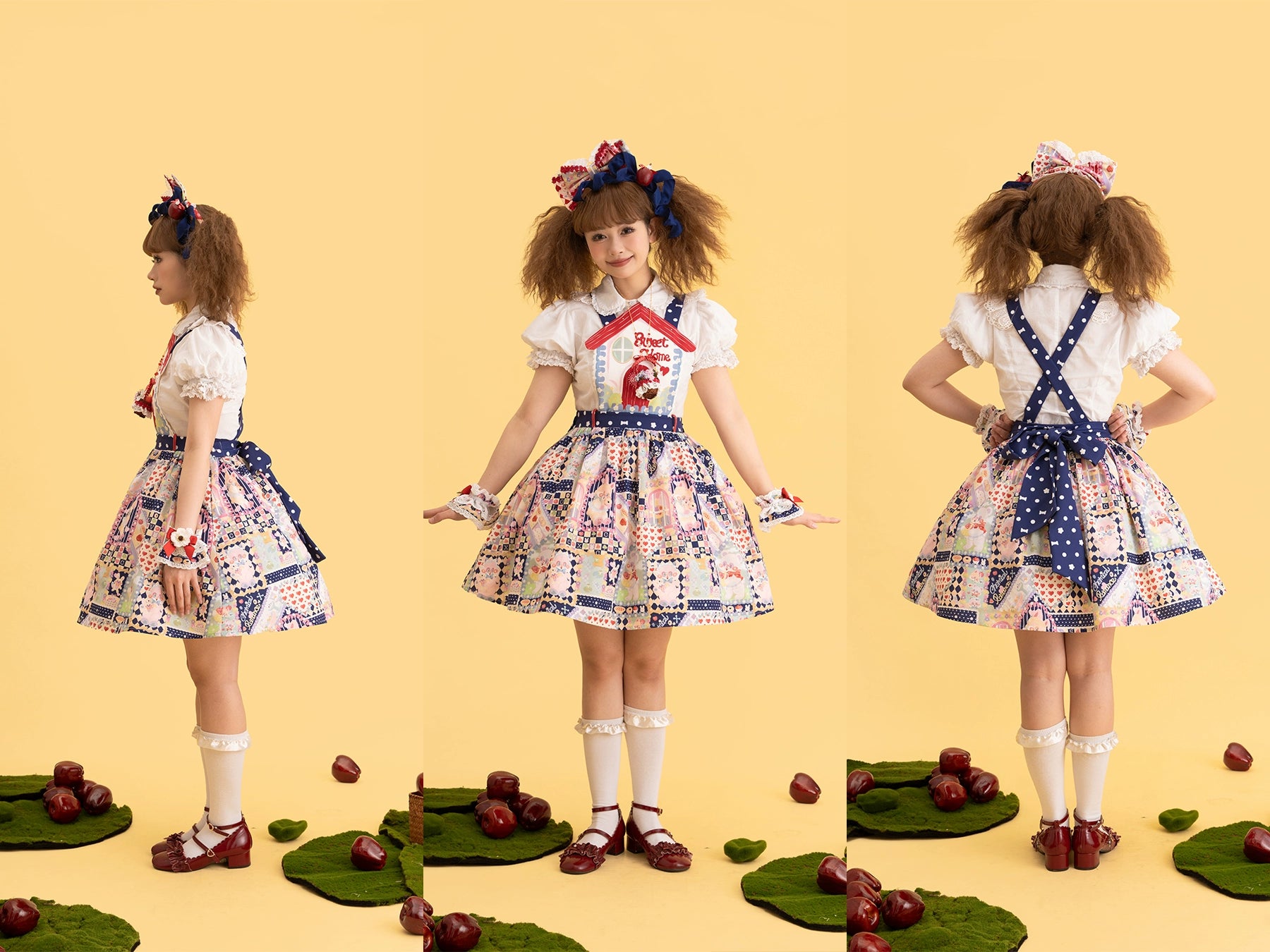Sweet Home メルヘンチック2wayサスペンダースカート