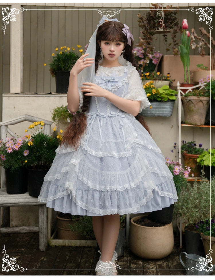 June Bride Flower Lace Jumper Skirt Available in 4 Colors