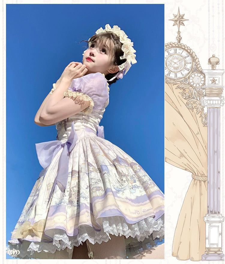 Cloud Paradise Short Sleeve Dress