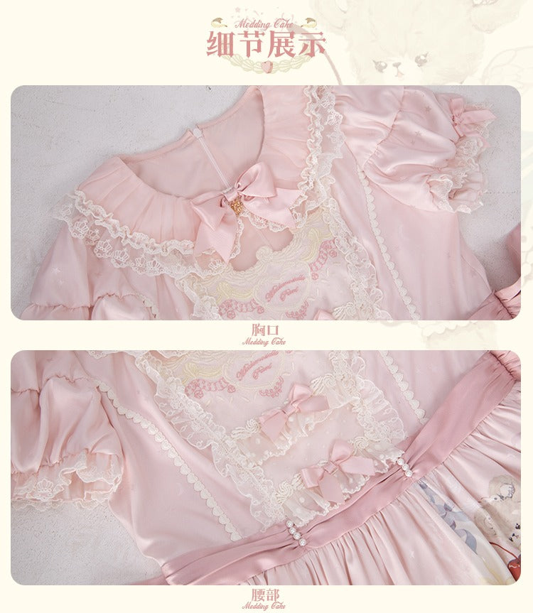 【受注予約12/26まで】Sweet Wedding Cake 刺繍ワンピース