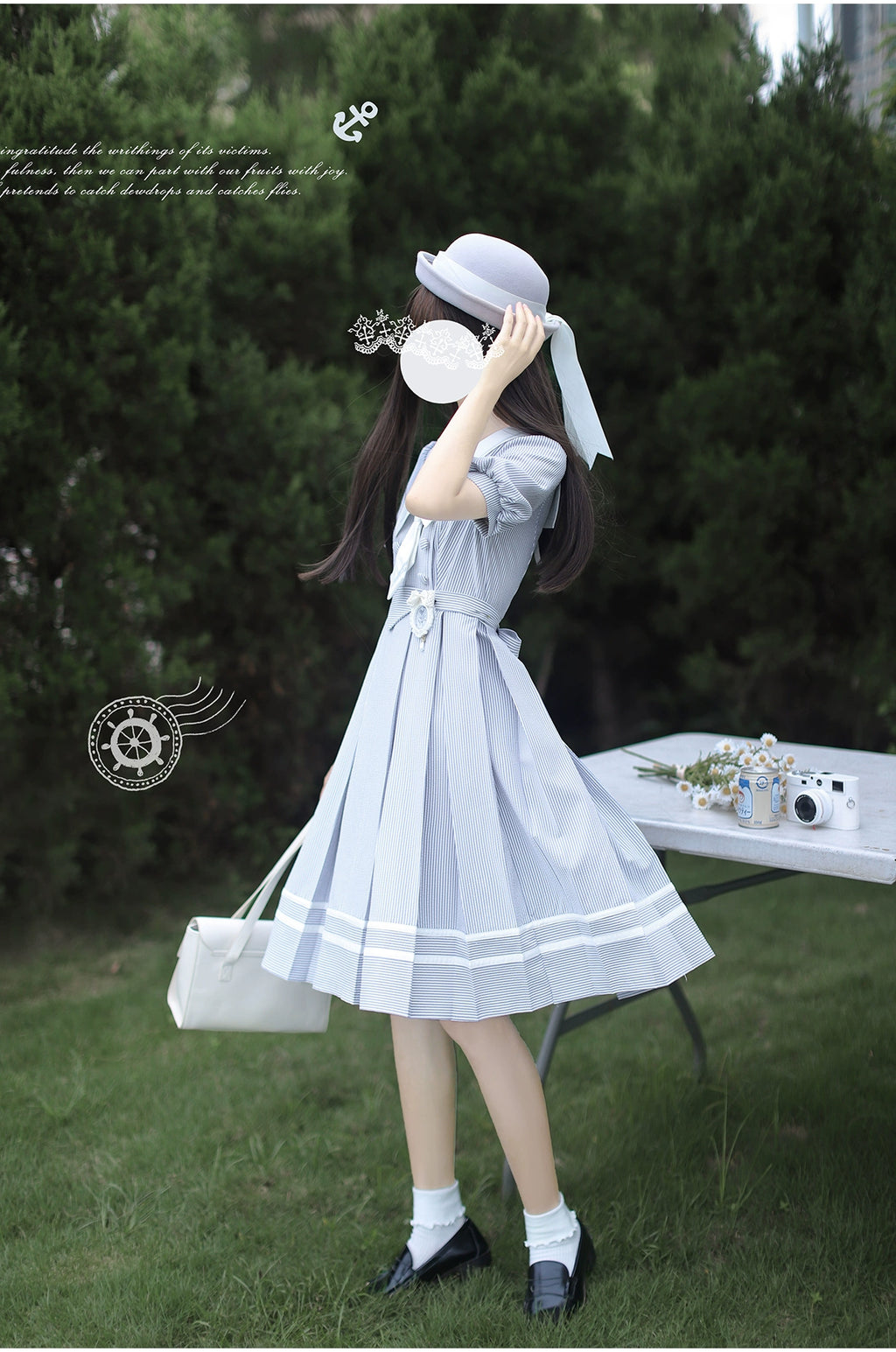 【予約販売】Mercury Chronicles ストライプのマリンワンピース