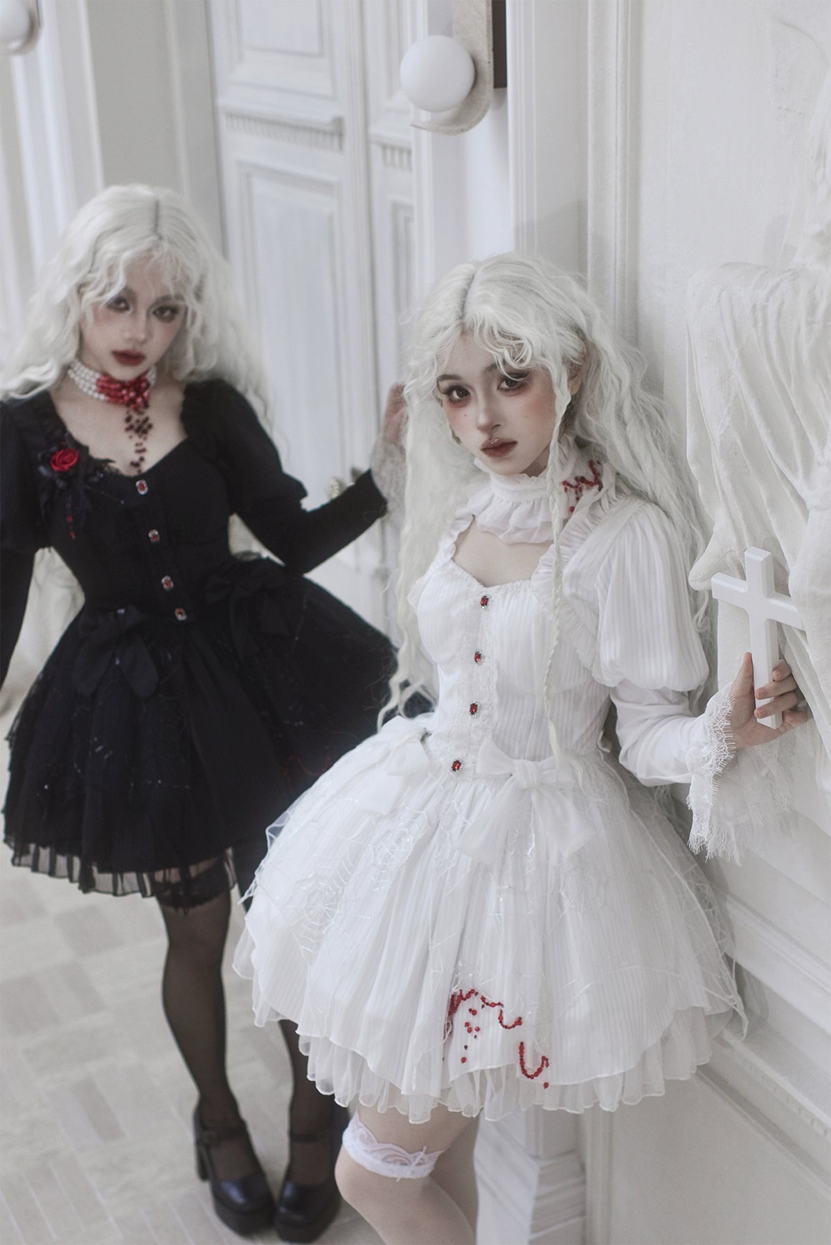 Twin Witches ゴシックチュールワンピースとインナースカート