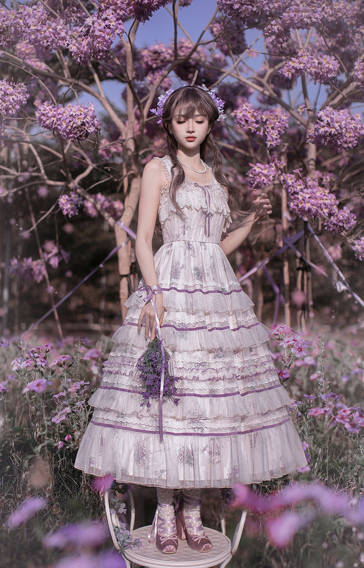 [Pre-orders available until 3/12] The Veil of the Flora Tiered Jumper Skirt