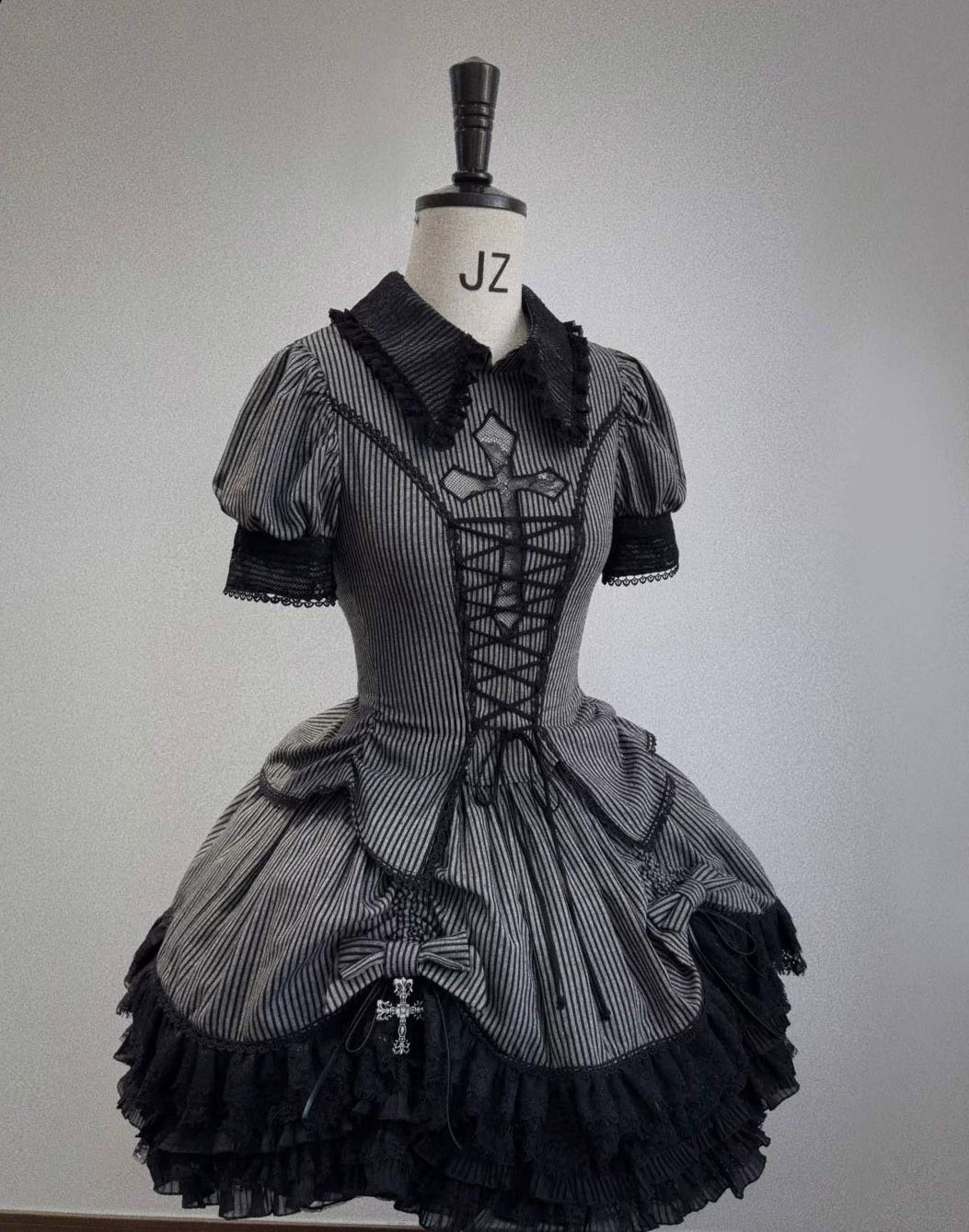 【受注予約6/26まで】条紋十字 ストライプのミニスカートセットアップ