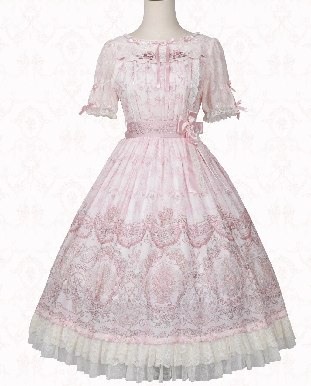 【受注予約9/13まで】Rose Aroma ラウンドネックワンピース