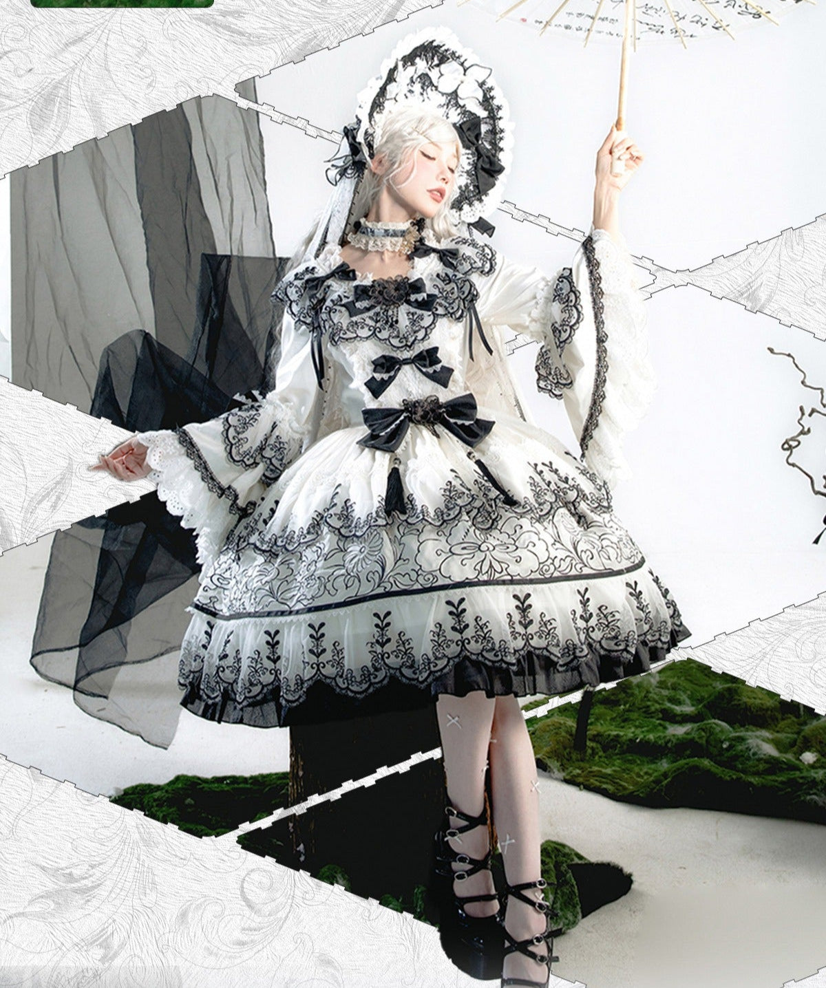 【受注予約8/27まで】Cizhou Ware Black ラグジュアリードレス・ショート丈