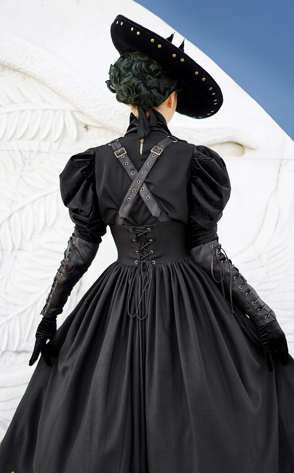 [Pre-order] Ghost Ship Faux Leather Top and Jumper Skirt