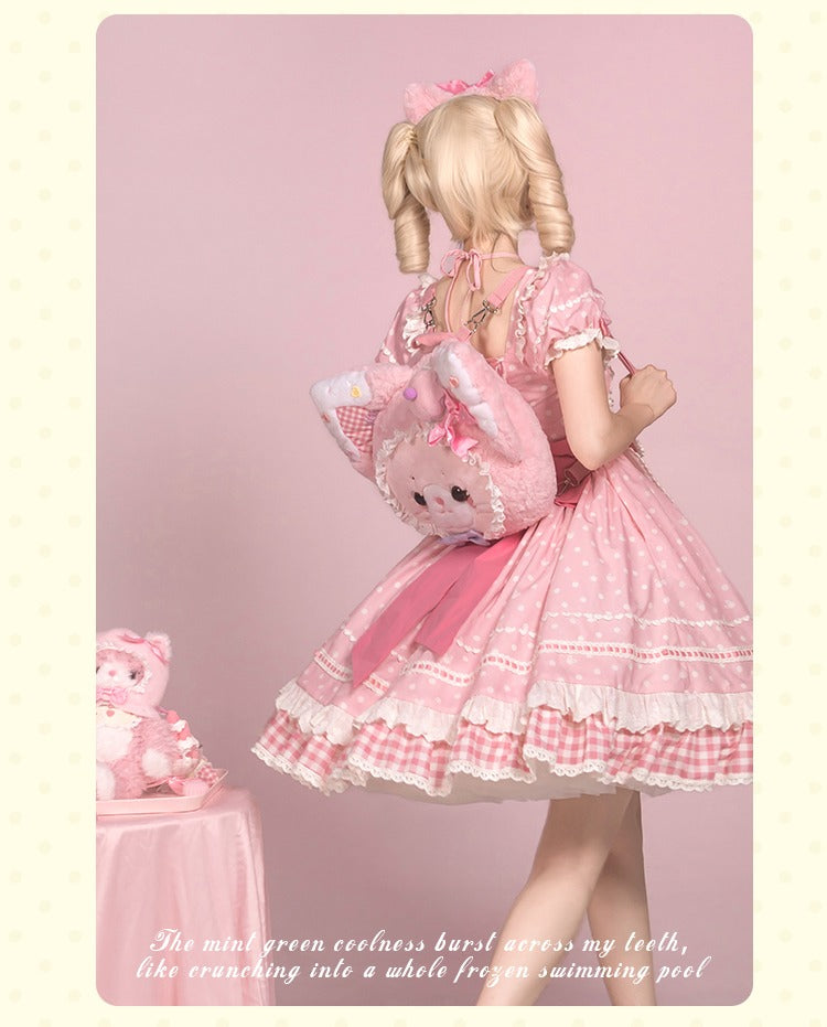 【受注予約9/8まで】Summer Ice Cool リボンの水玉ワンピース