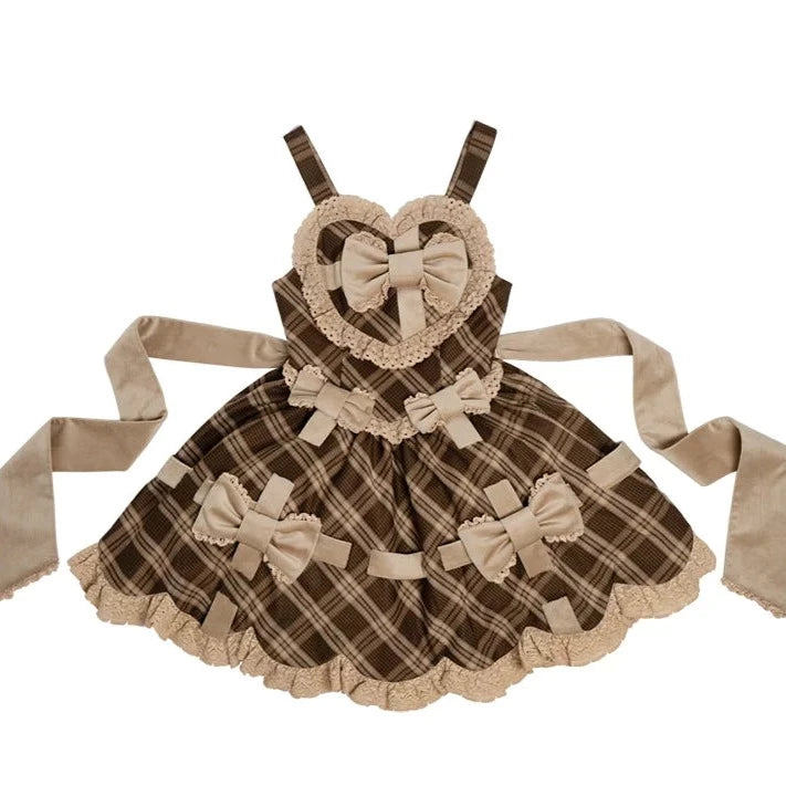 [Sale period has ended] Ribbon Gift Box Mini Jumper Skirt