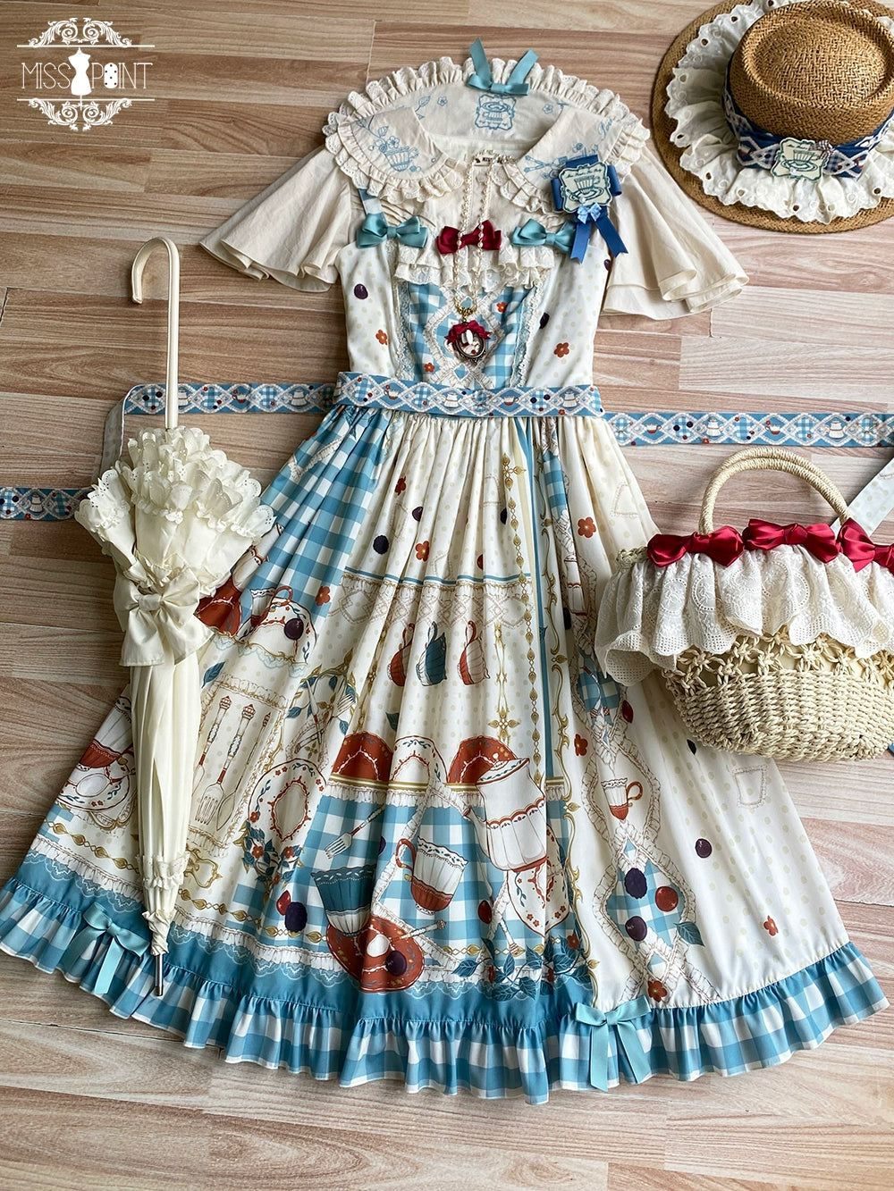 【予約販売】Picnic Tea Party ジャンパースカート