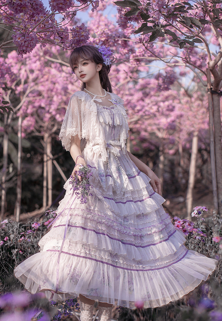 [Pre-orders available until 3/12] The Veil of the Flora Tiered Jumper Skirt