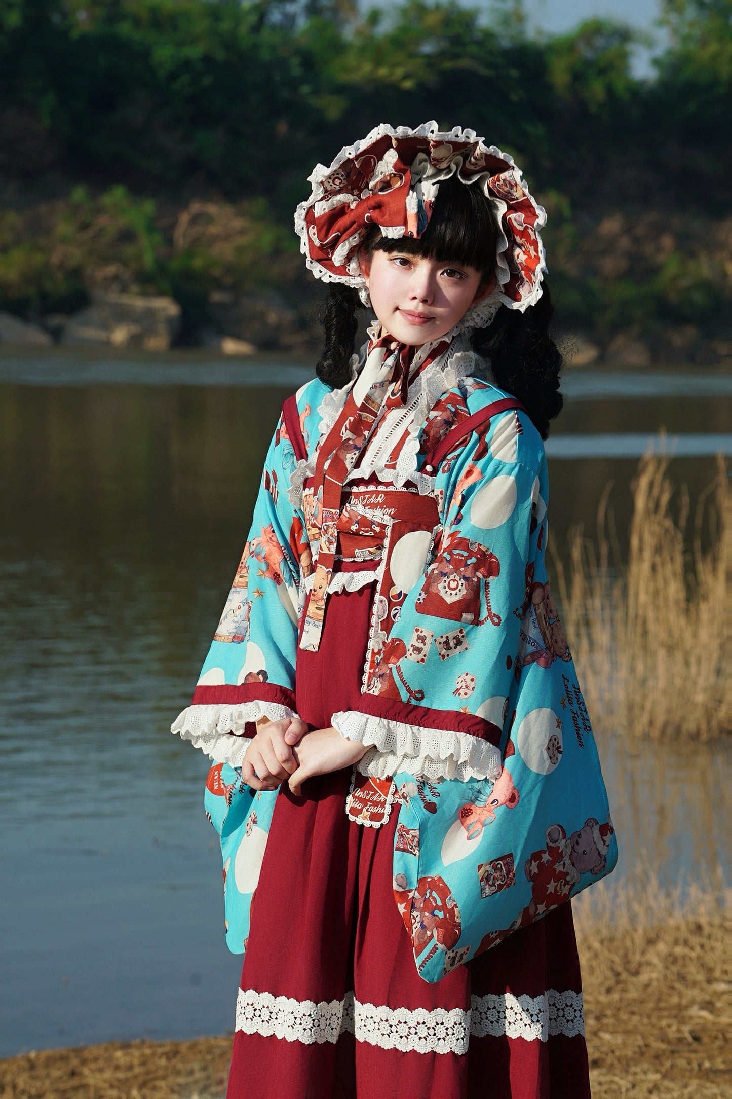 【受注予約7/29まで】Bear Bear World 袴風セットアップ