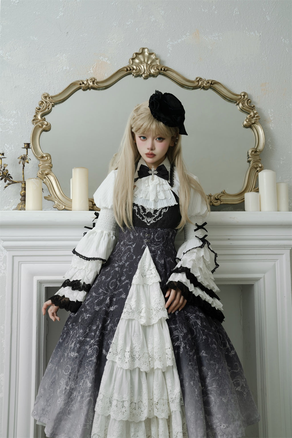 Black Witch Elegant Gothic Lolita Jumper Skirt