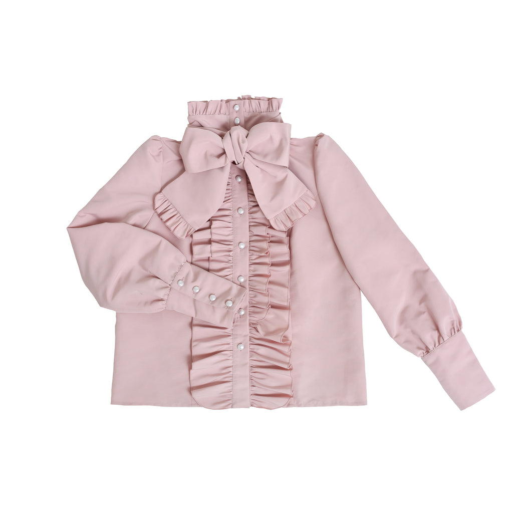 Doll's House Ribbon tie ruffle blouse 5 colors