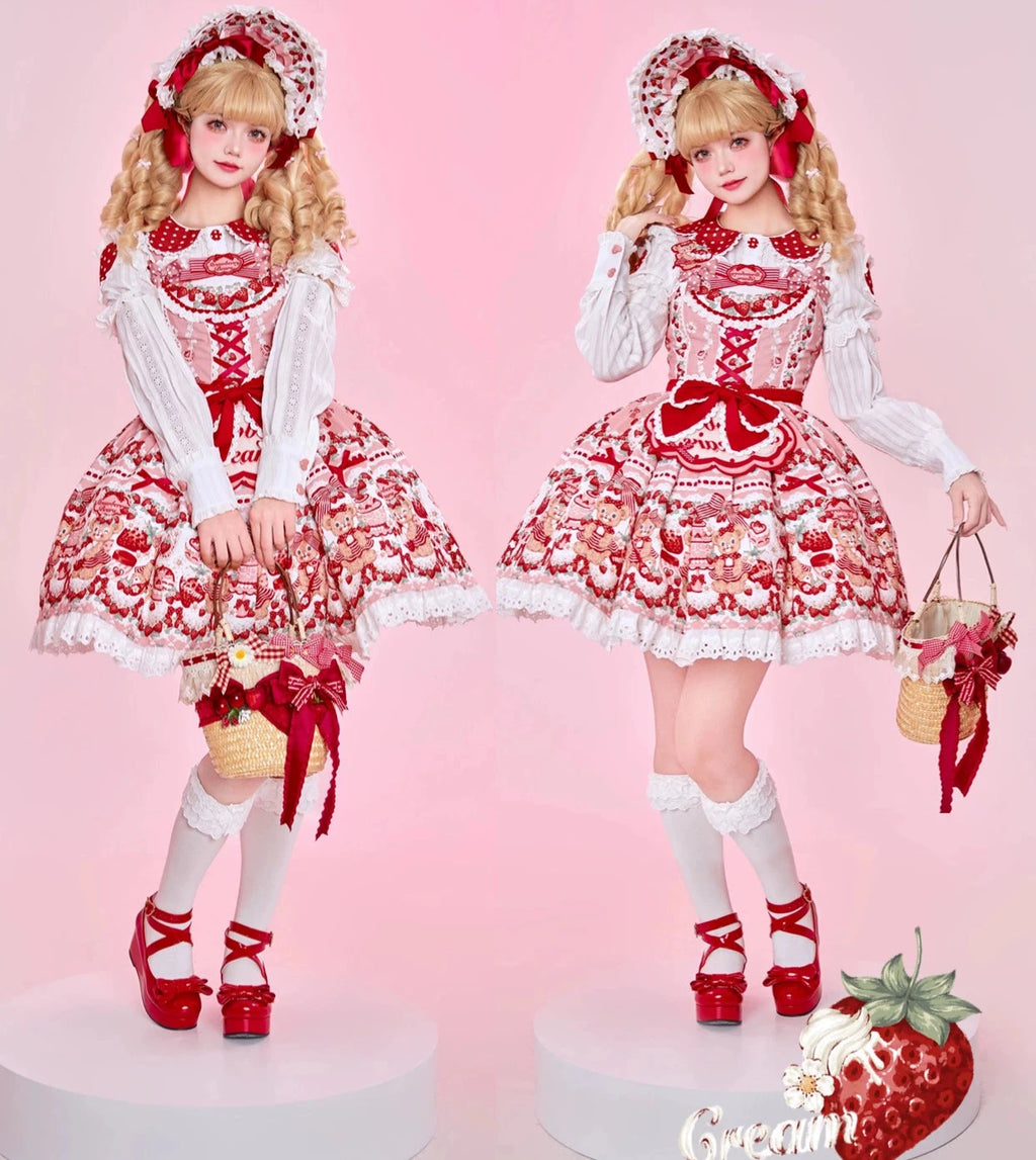 Bear Strawberry Garden ジャンパースカート