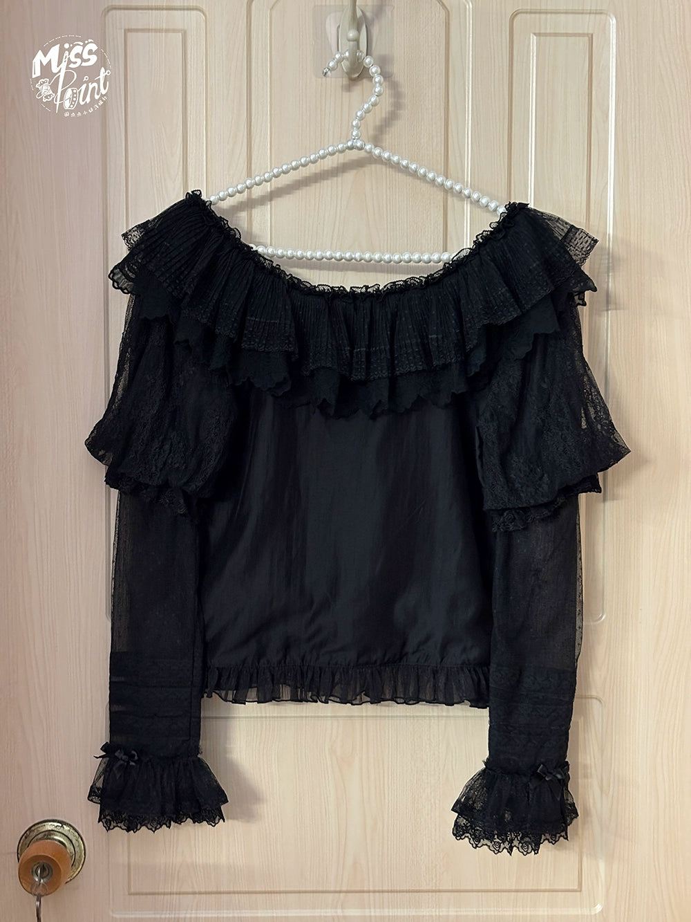 【受注予約9/25まで】Noble Garden 付け袖付きレースブラウス