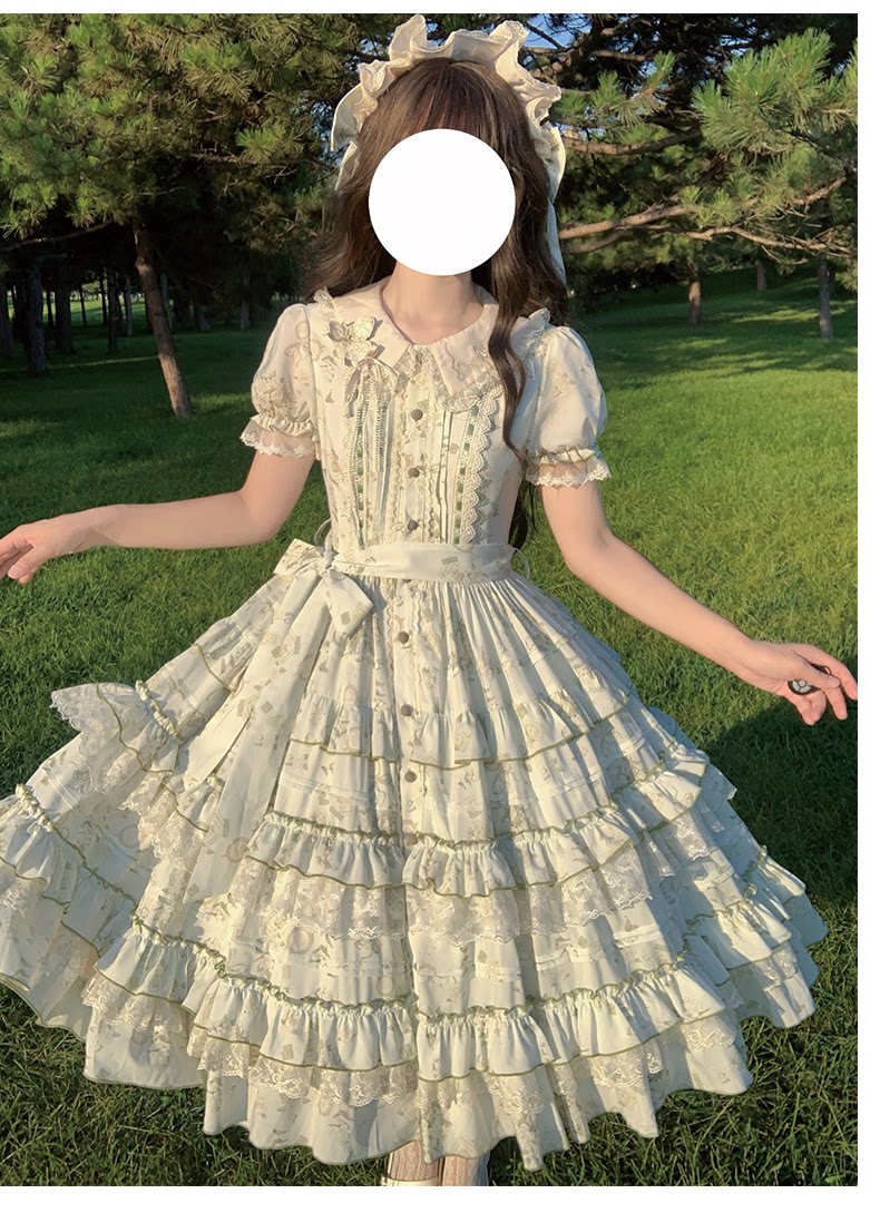【受注予約9/13まで】Sweet Jasmine 半袖ワンピース