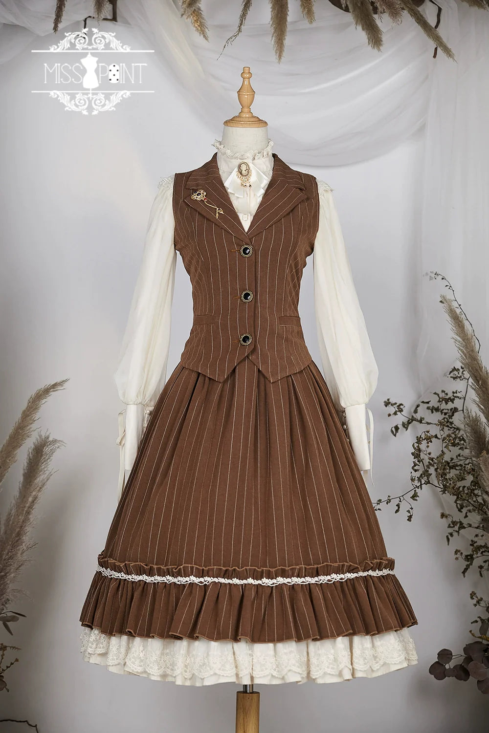 [Pre-order] British Classical Lolita Vertical Striped Vest