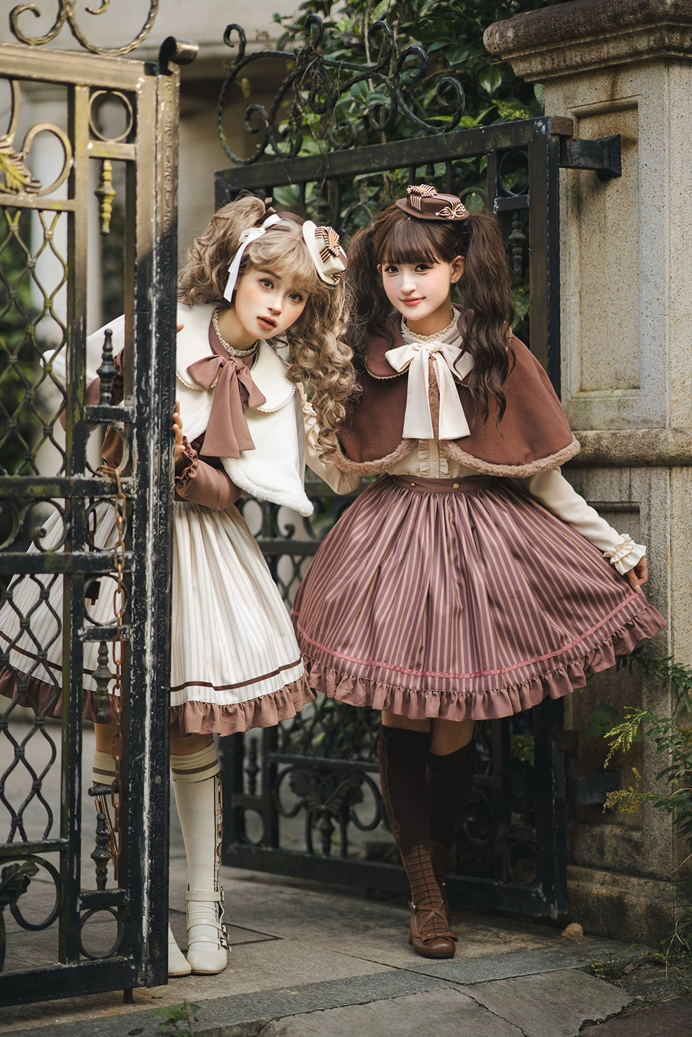 【予約販売】Classic Chocolat Stripe ストライプスカート・ショート丈