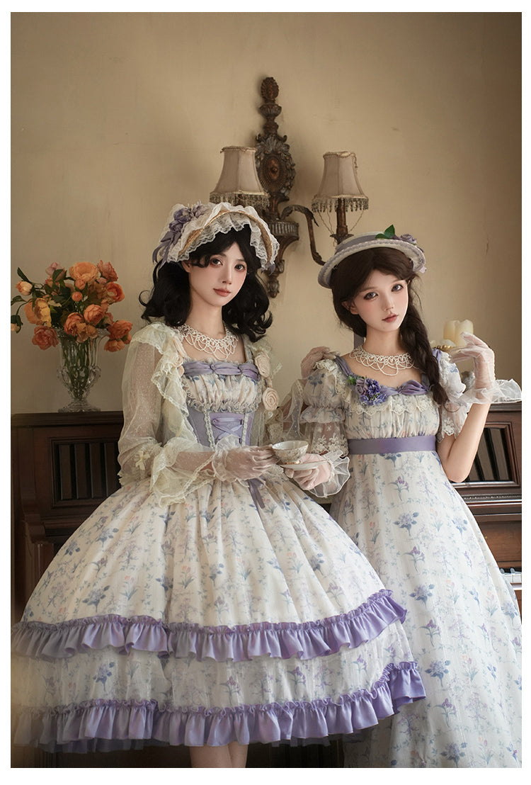 【予約販売】Iris Bouquet 2段フリルジャンパースカートセット