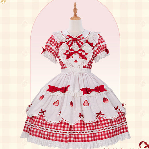 【受注予約11/18まで】Strawberry Cake Guide メイド風ワンピース