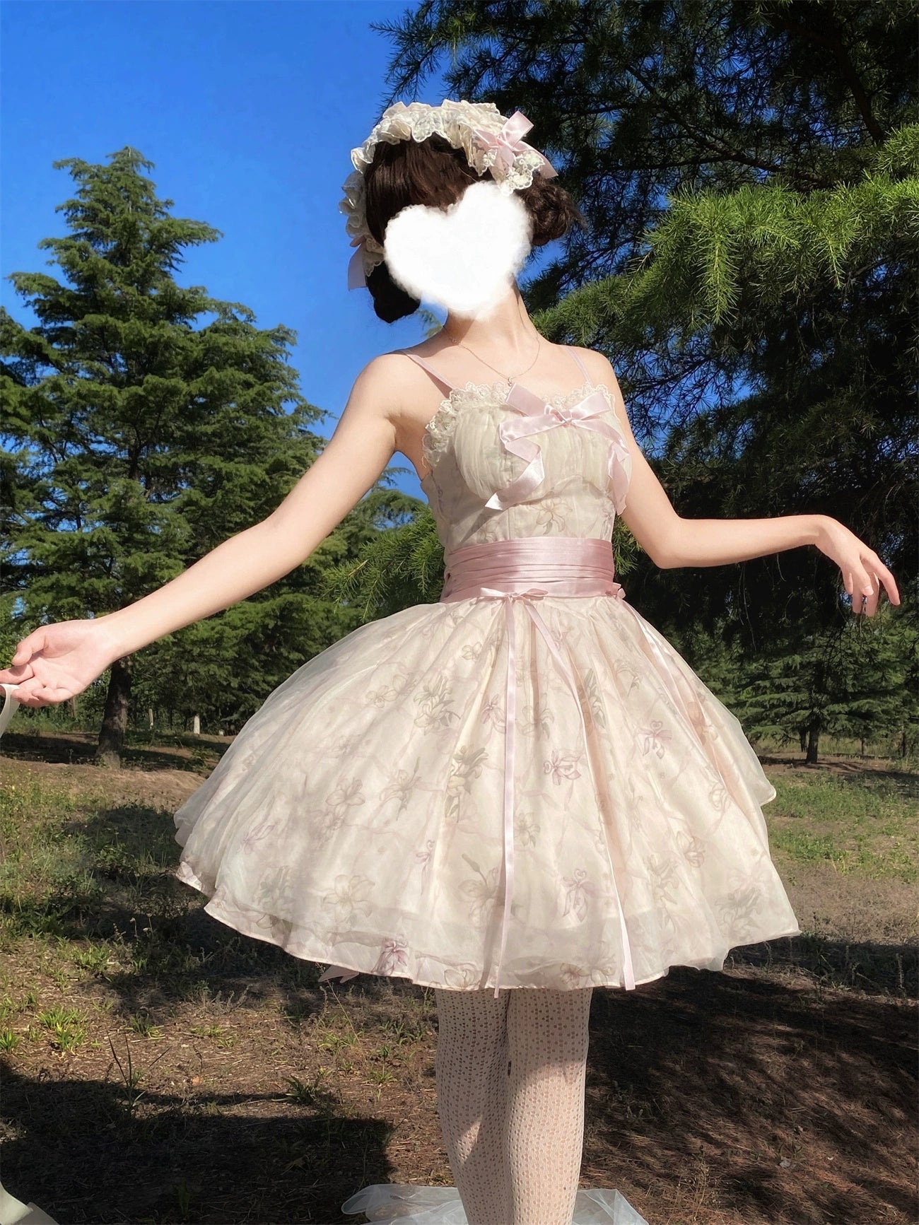 【受注予約2/3まで】Lily and Wind シアースリーブ付きジャンパースカート