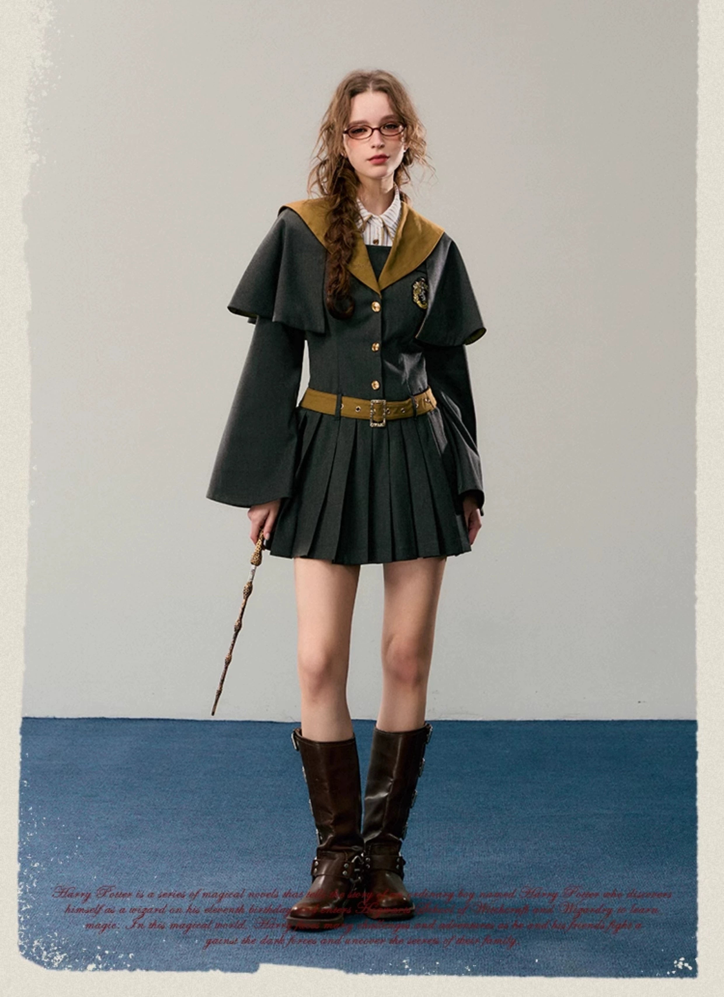 [Pre-order] Hogwarts School of Witchcraft and Wizardry Cape Design Mini Dress