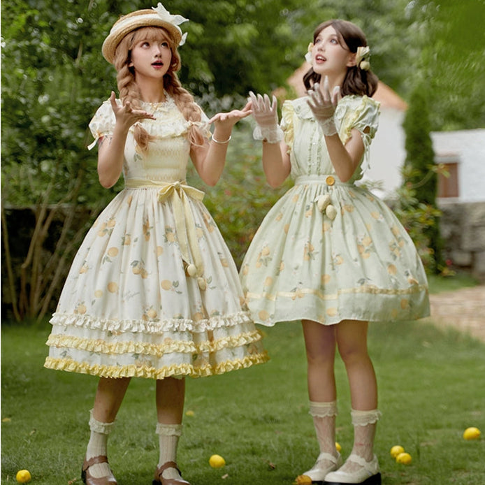 【受注予約7/16まで】Limone Town カントリー風半袖ブラウス