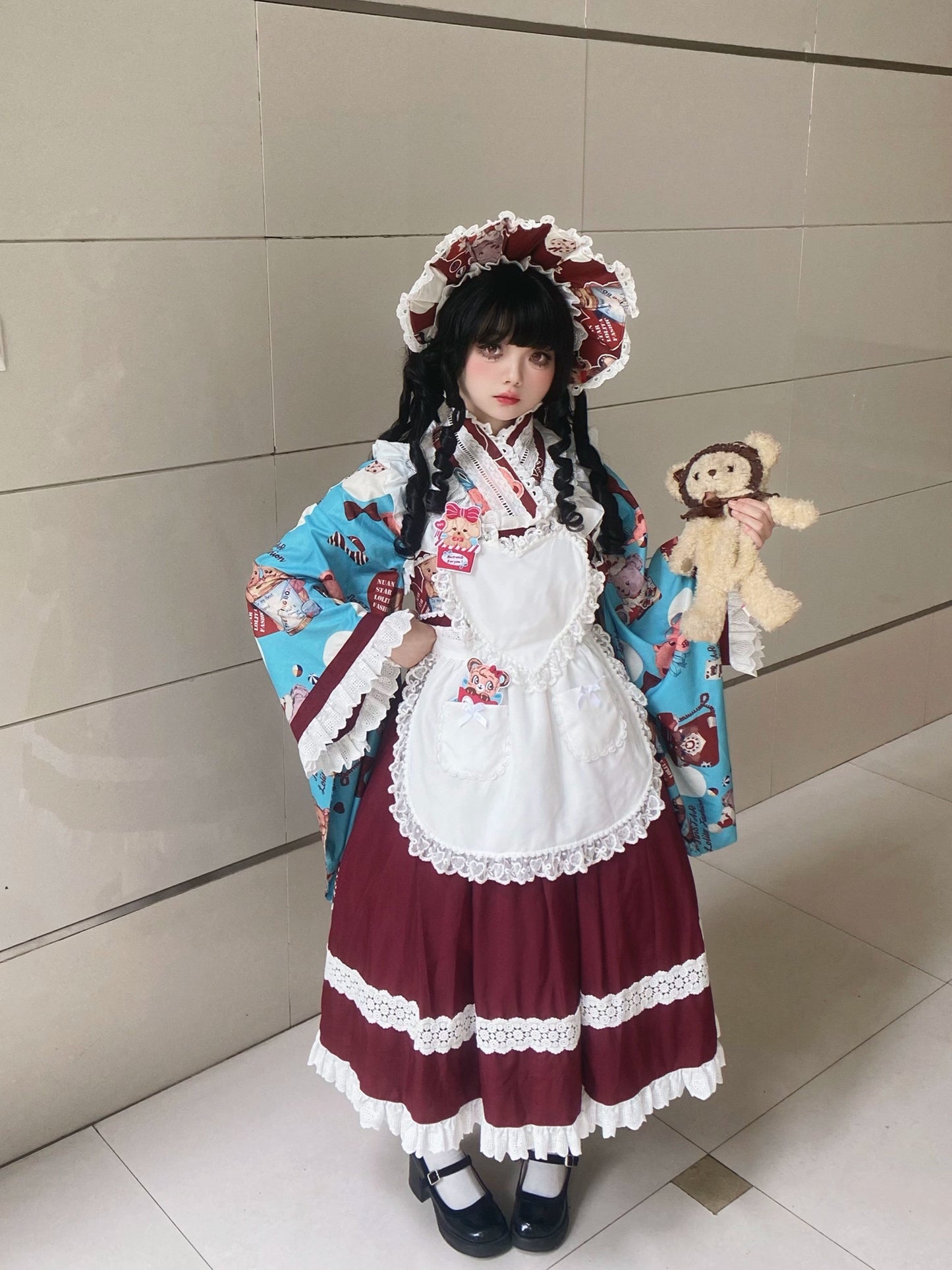 【受注予約7/29まで】Bear Bear World 袴風セットアップ