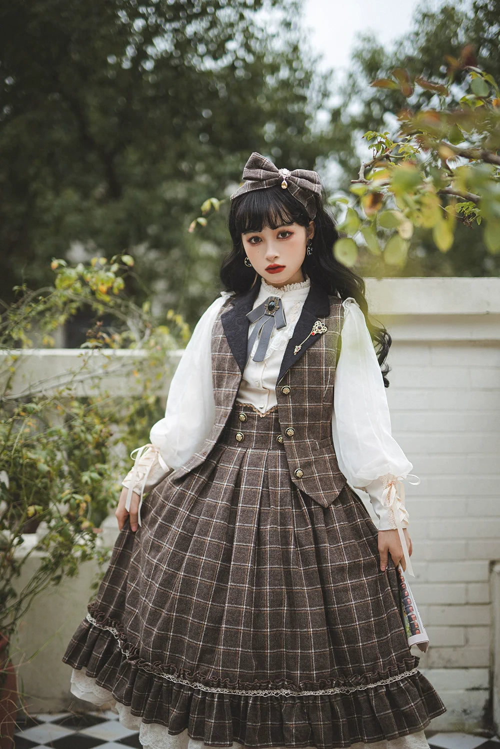 [Pre-order] British Classical Lolita Warm Check Vest