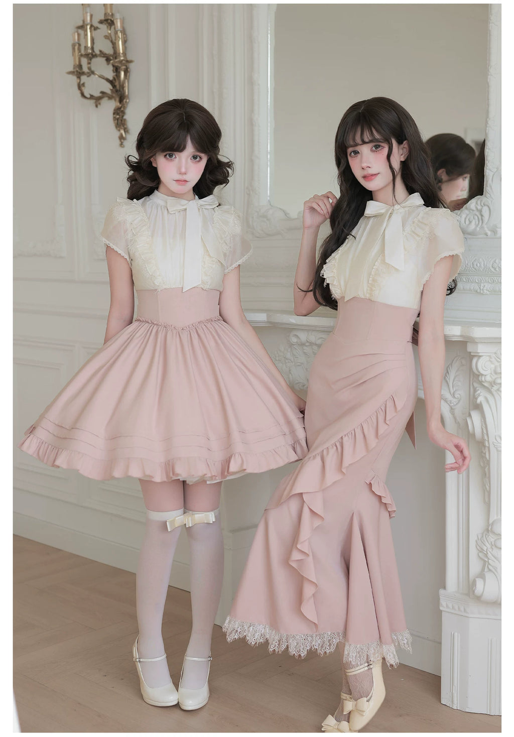 Milky Rose フェイクレイヤードミニワンピース