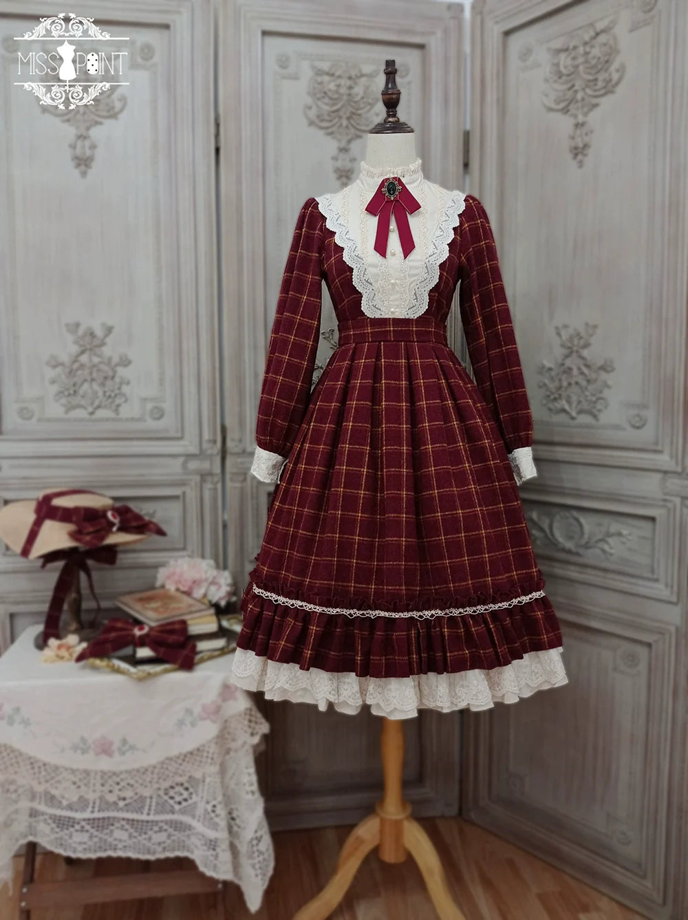 [Pre-order] British Classical Lolita Warm Check Dress