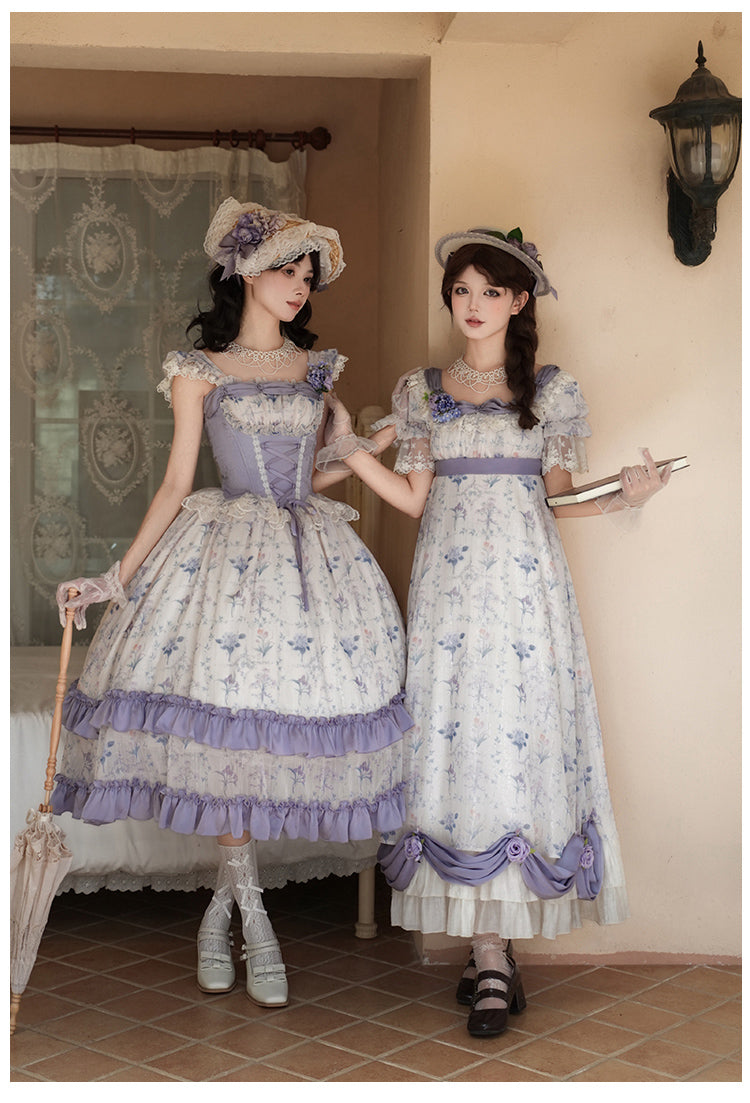 【予約販売】Iris Bouquet 2段フリルジャンパースカートセット