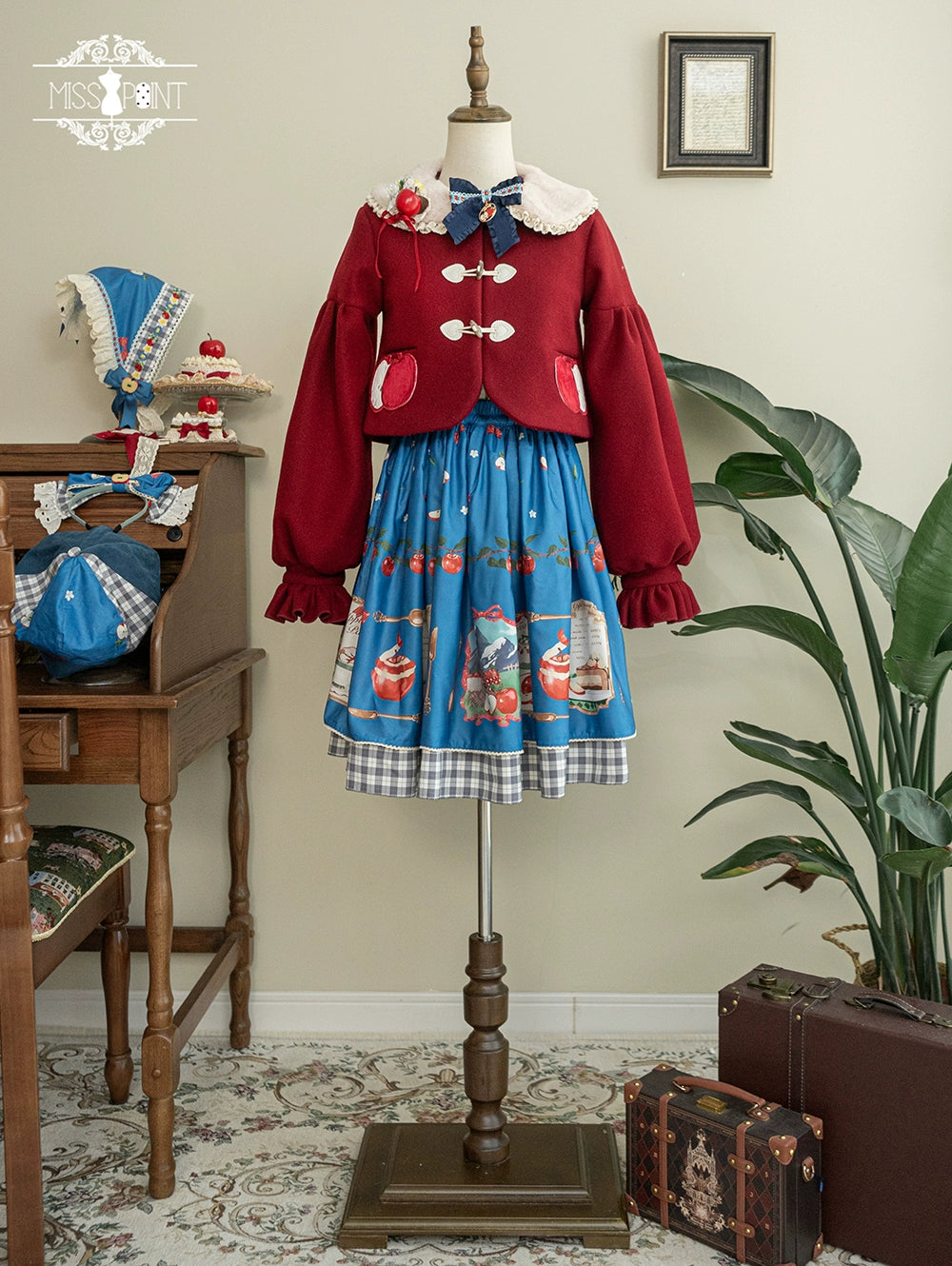 [Pre-order] Apple Garden Bavarian-style reversible skirt