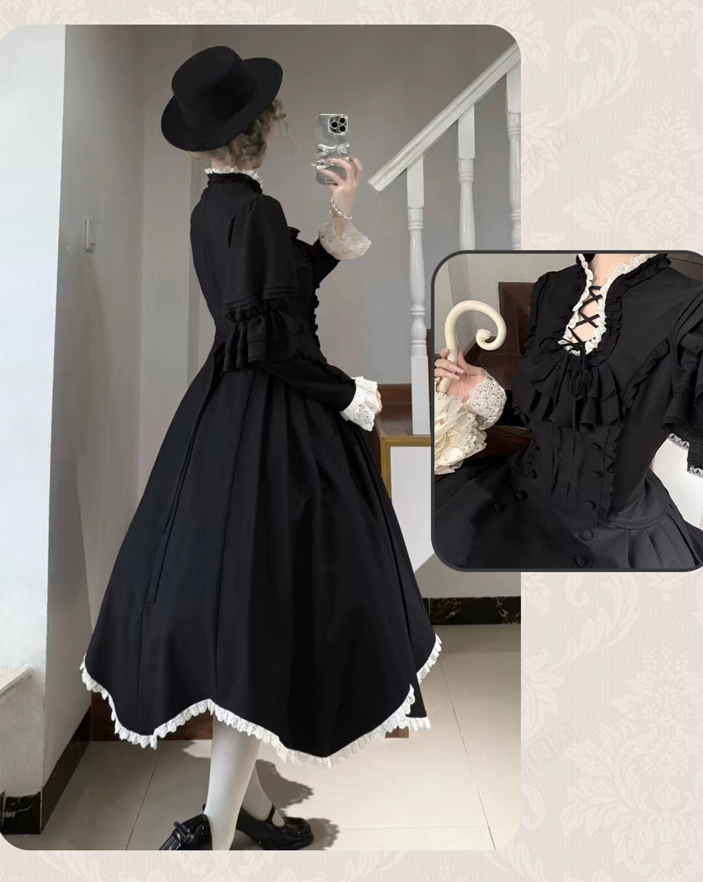 【受注予約7/31まで】Flores Ladyクラシカル花びらワンピース