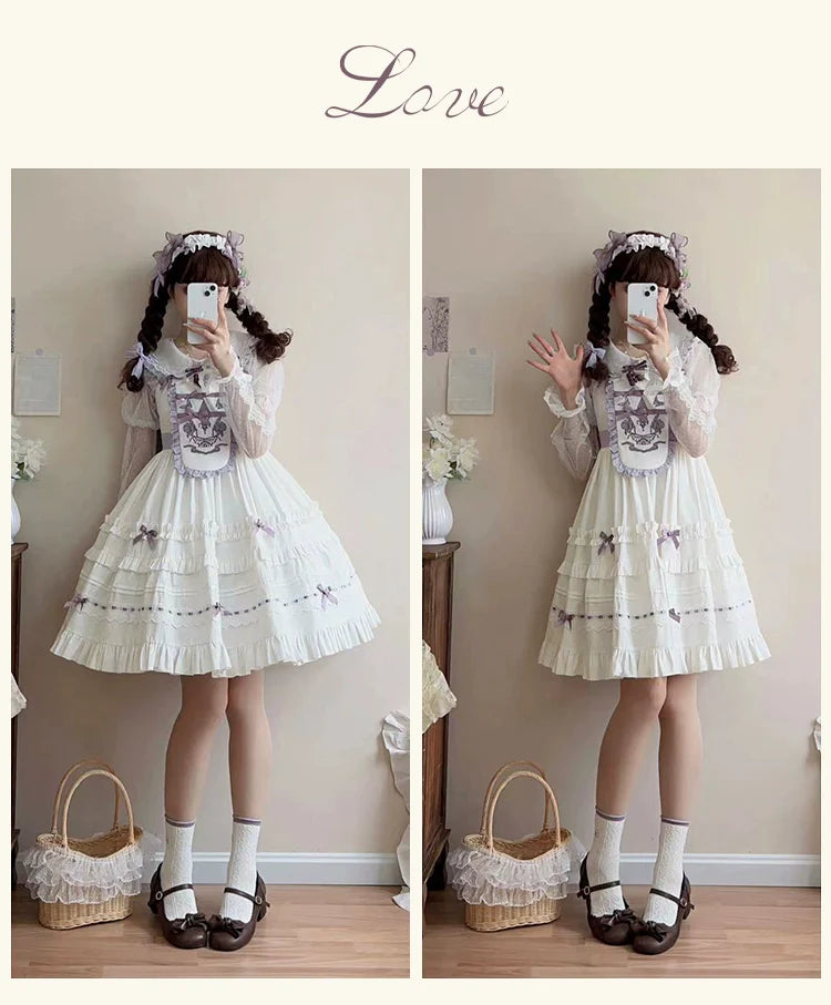 Butterfly Pea bib jumper skirt