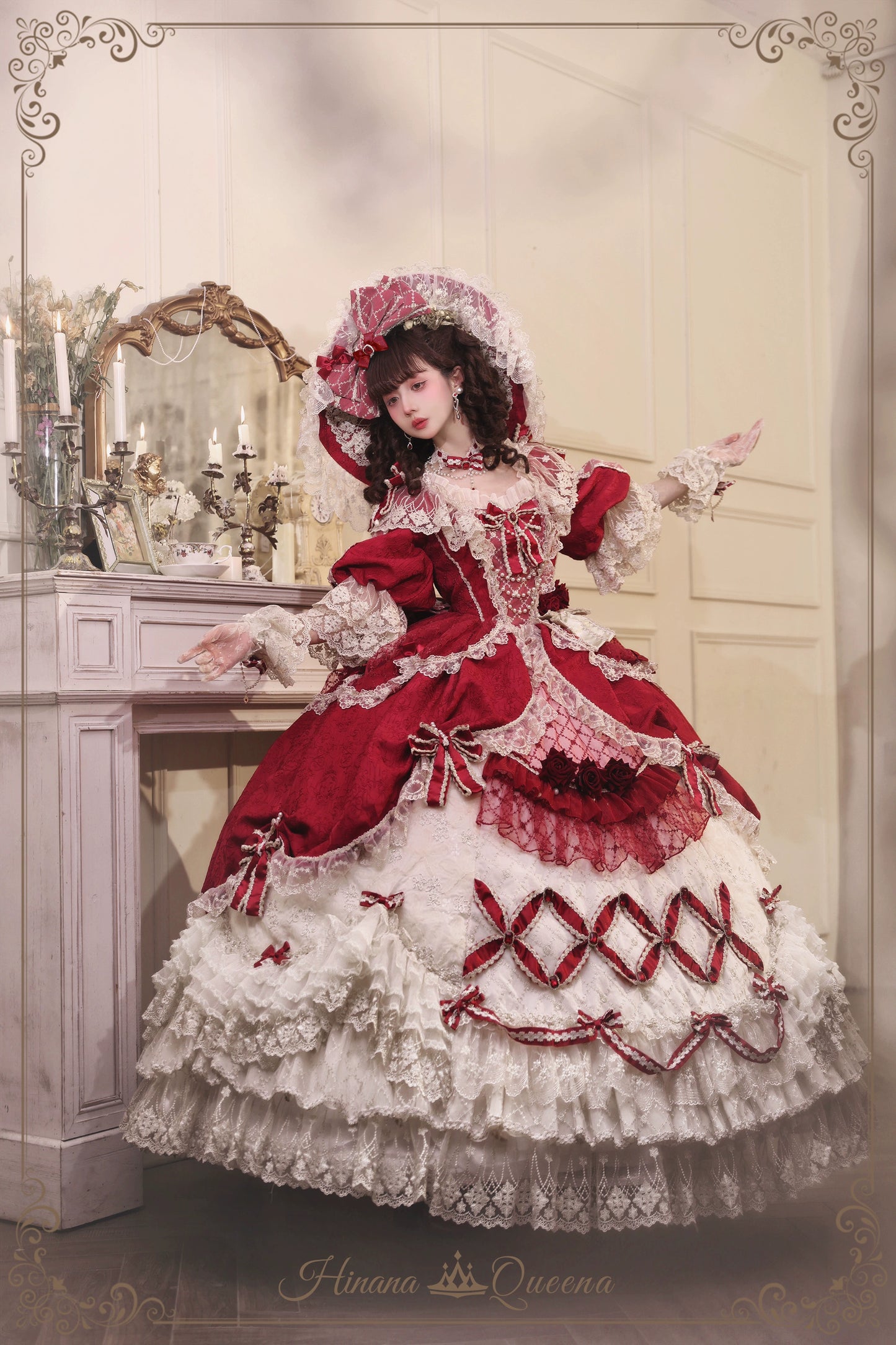 【受注予約6/26まで】Mirror Snow White プリンセスロングドレス・レッド