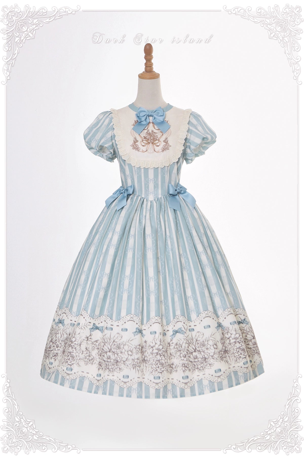 [Sale period ended] Blooming Flowers and Clocks short sleeve dress