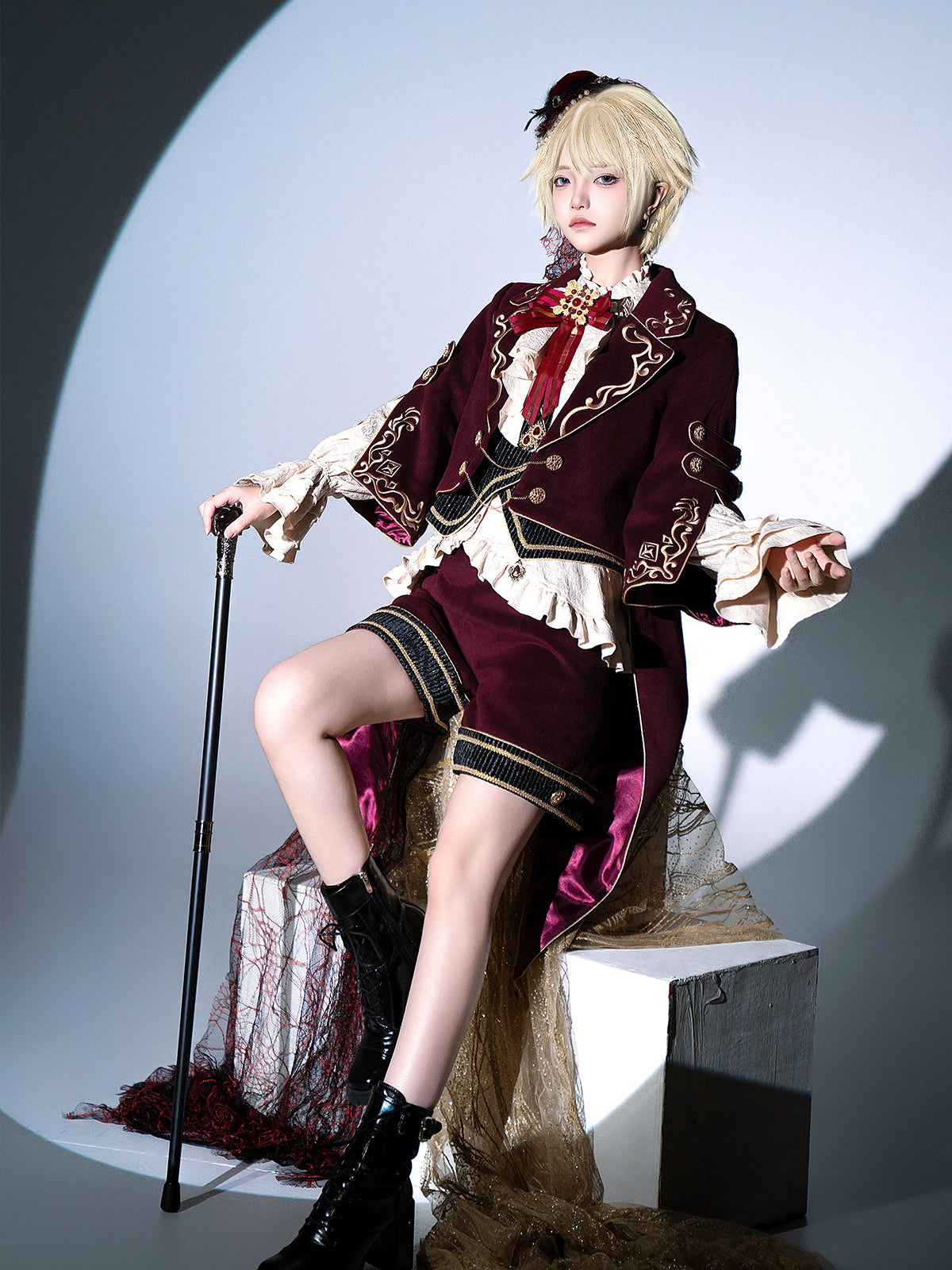 【予約販売】Red Wine 皇子系ショートパンツ3点セット