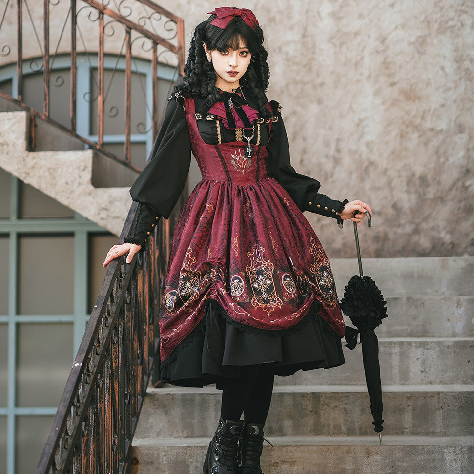 【受注予約1/18まで】Blood Night Lantern Master プリントジャンパースカート