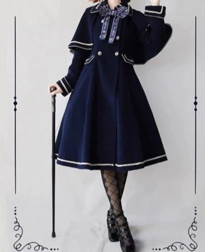Galaxy Voyager Cape Coat with Ribbon