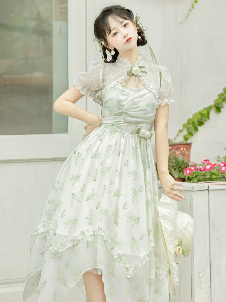 Lily of the valley 朝露のジャンパースカートとボレロ