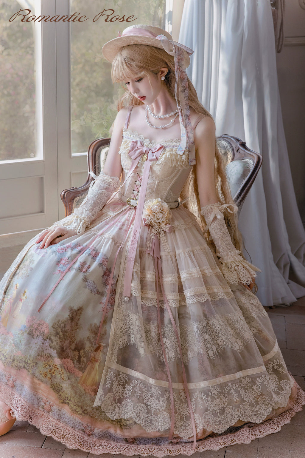 [Pre-orders available until 2/26] Romantic Rose Print Jumper Skirt