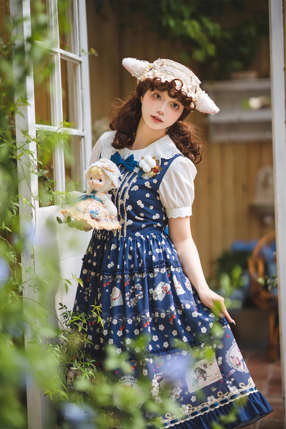 【予約販売】Sweetie Sheep プリントジャンパースカート