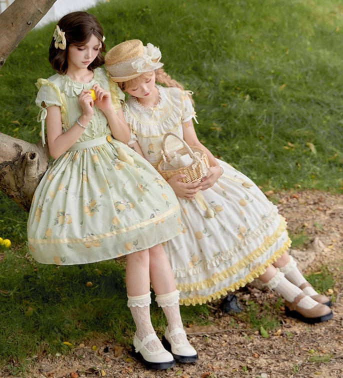 【受注予約7/16まで】Limone Town カントリー風半袖ブラウス