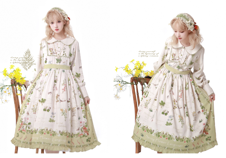 [Pre-orders available until 10/13] Secret Garden Green Floral Dress